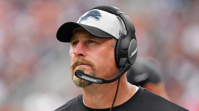 Dan Campbell coaching the Lions.
